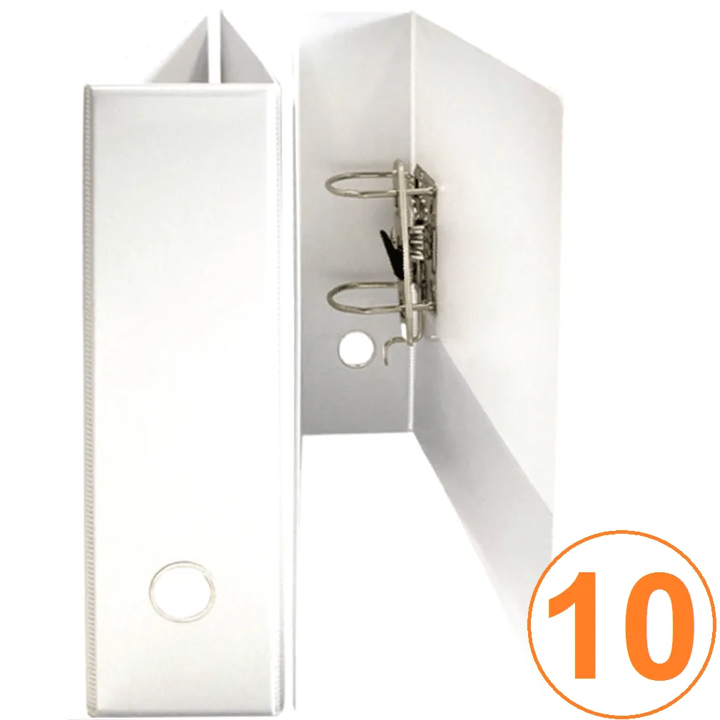 Bantex Insert Lever Arch File Folder 70mm A4 White Box 10